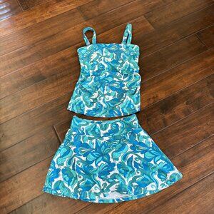 SLIM® Cover Square Tankini Set, Aque-pattern